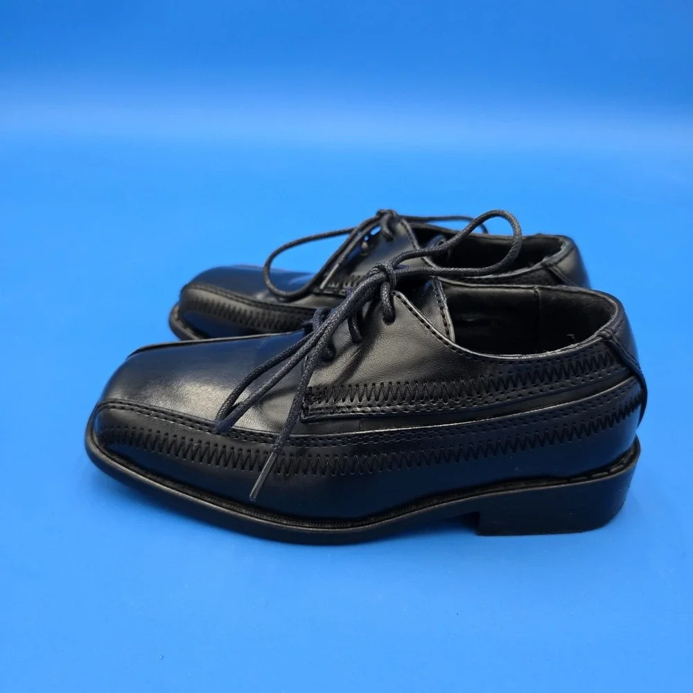Stacy Adams Little Boy's Dress Shoes‎ 9M Lace Up Square Toe EUC